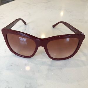 maroon Burberry Sunglasses